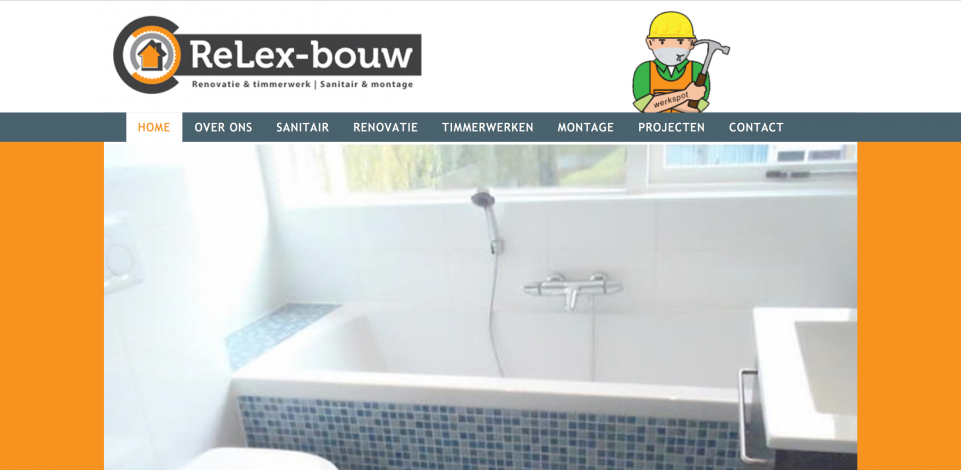 Voor Relax-bouw hebben we de website gebouwd.